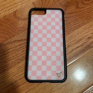 Pink checkered IPhone 7/8 Plus Case
